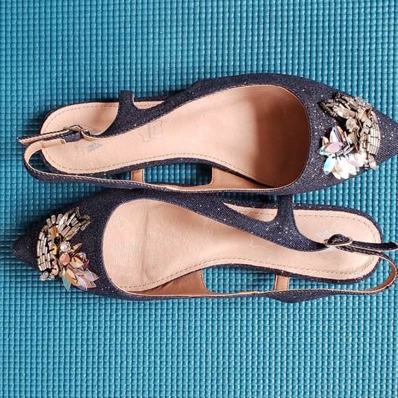 Vanessa Wu Shoes - Anthropologie Slingback Flats NEW Size EU37
